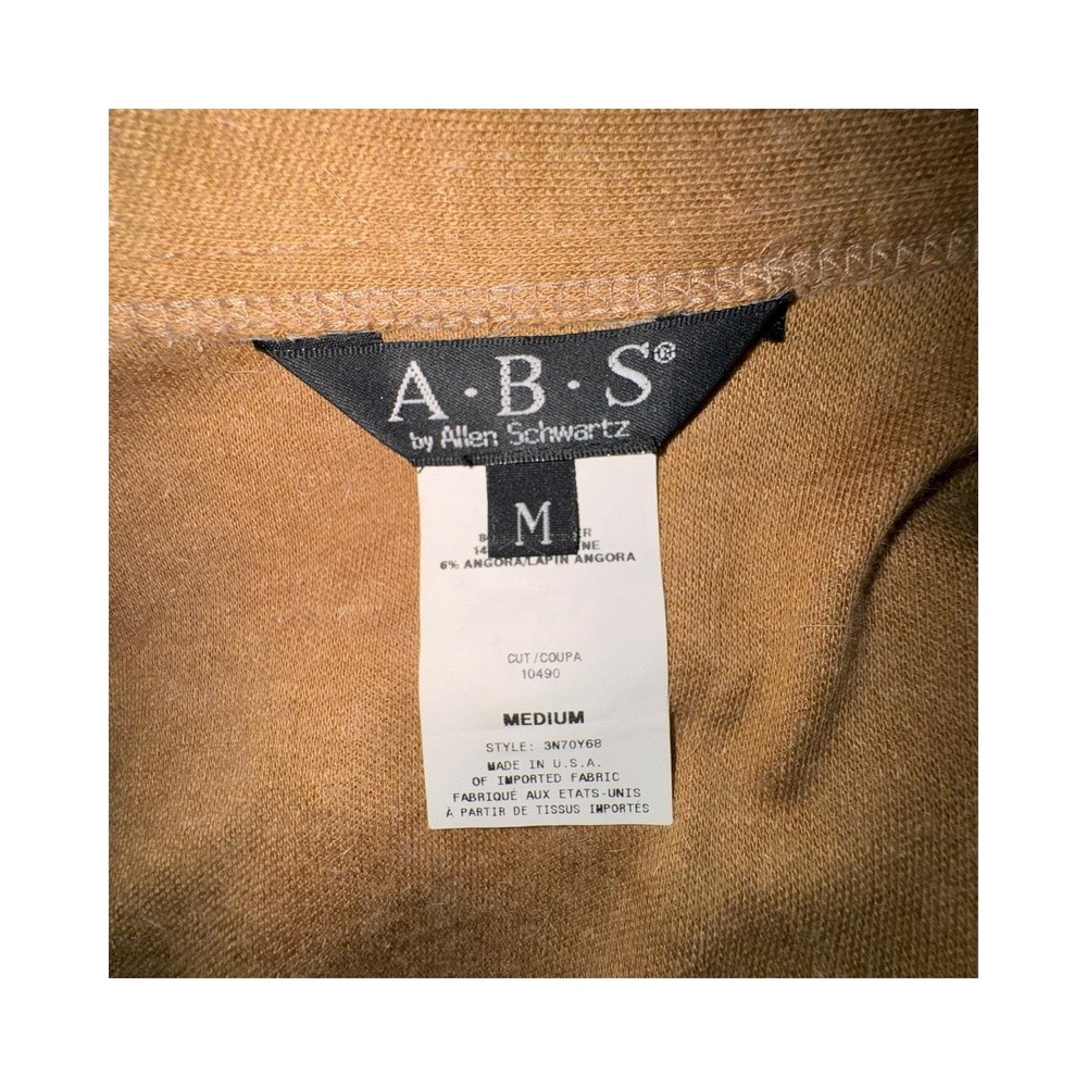 Vintage 90s ABS Allen Schwartz Wool Angora Wrap Dress Size Medium - Picture 5 of 13